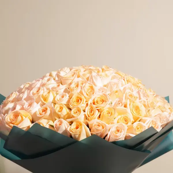 Charming Peach Roses Bouquet | Code 237