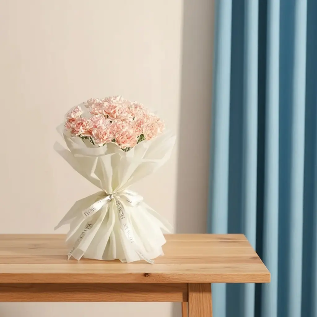 باقة كارنيشن برتقالي فاتح فريدة | كود 269