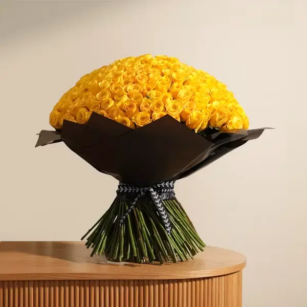 Bright Yellow Roses Bouquet | Code 167