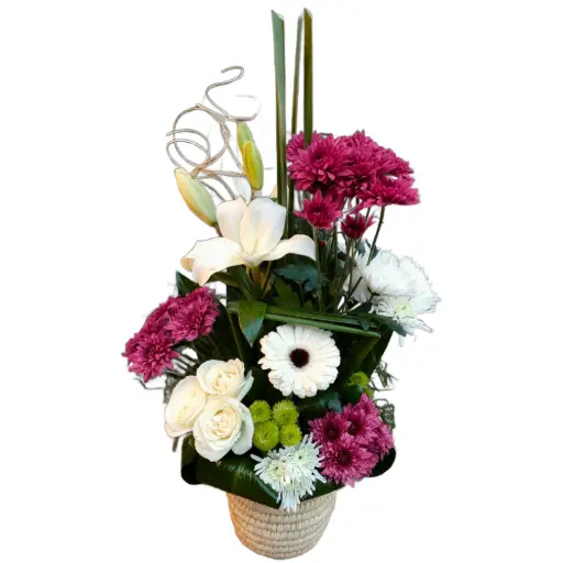 [102] Luxury Flower Collection in Palm Basket 2 | Code 102