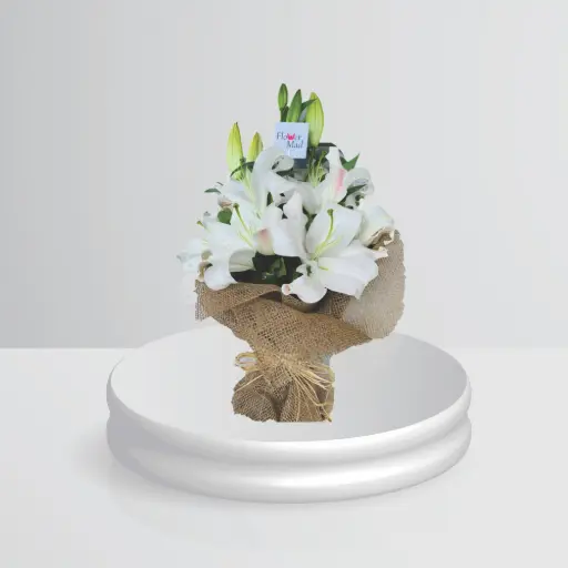 [181] White Lilies Bouquet | Code 181