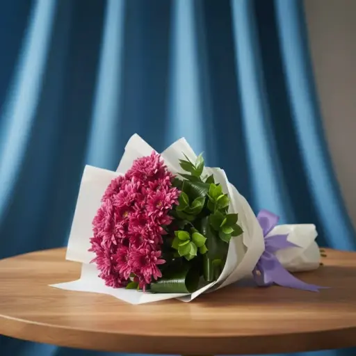 [200] Chrysanthemum Purple Roses Bouquet | Code 200