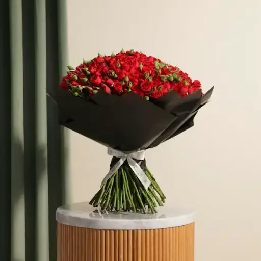 [182] Stunning Baby Red Roses Bouquet | Code 182