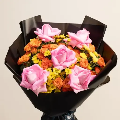 [196] Sunset Charm Flowers Bouquet | Code 196