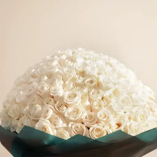 [248] Pure White Roses Bouquet | Code 248