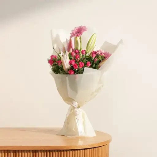 [268] Shining Pink Flowers Bouquet | Code 268