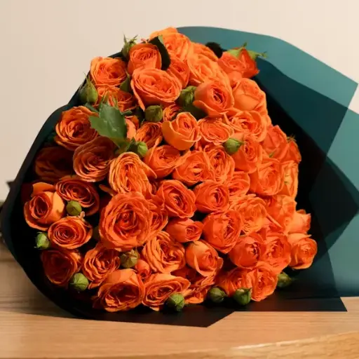 [261] Charming Light Orange Baby Roses Bouquet | Code 261