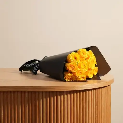 [246] باقة شروق الجوري الأصفر | 12 زهرة | كود 246