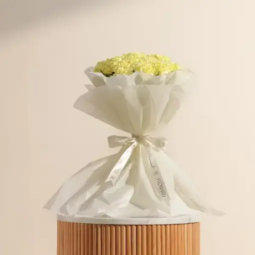 [154] باقة كارنيشن أصفر براقة | كود 154